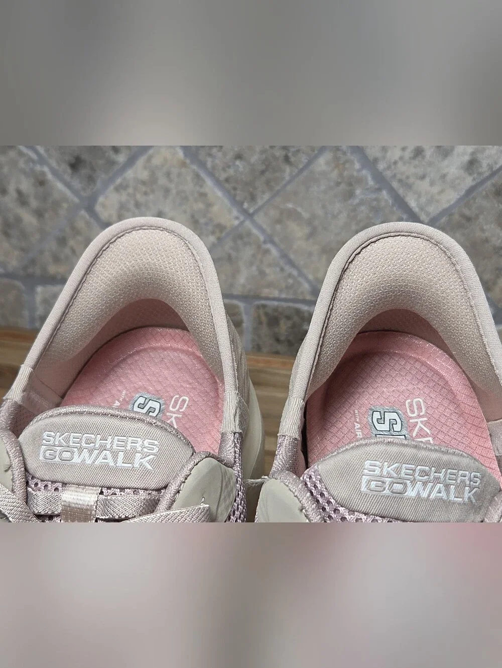 Womans Skechers Slip Ins Go Walk Flex Grand Entry Shoes Sneakers Size 9.5W Taupe